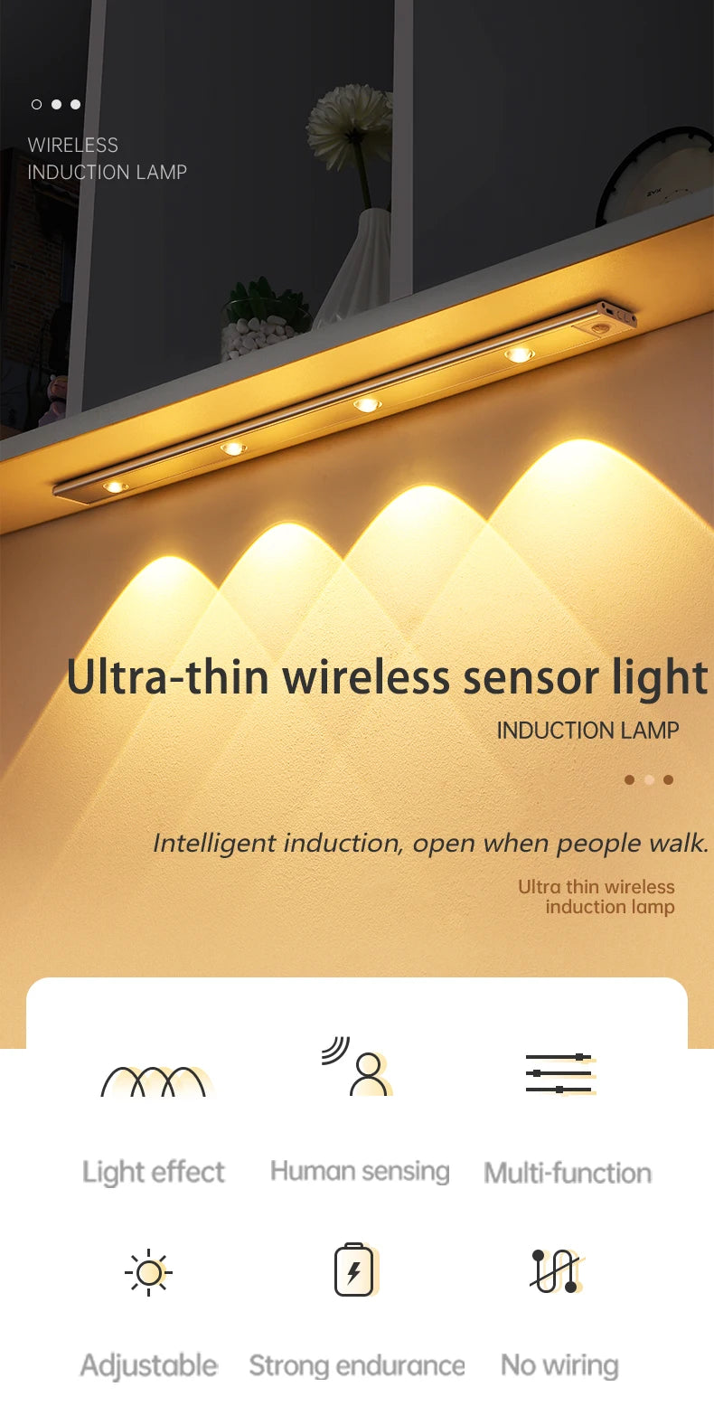 Motion Sensor Wireless LED Lights
